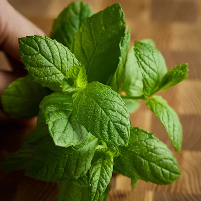 Fresh mint leaves